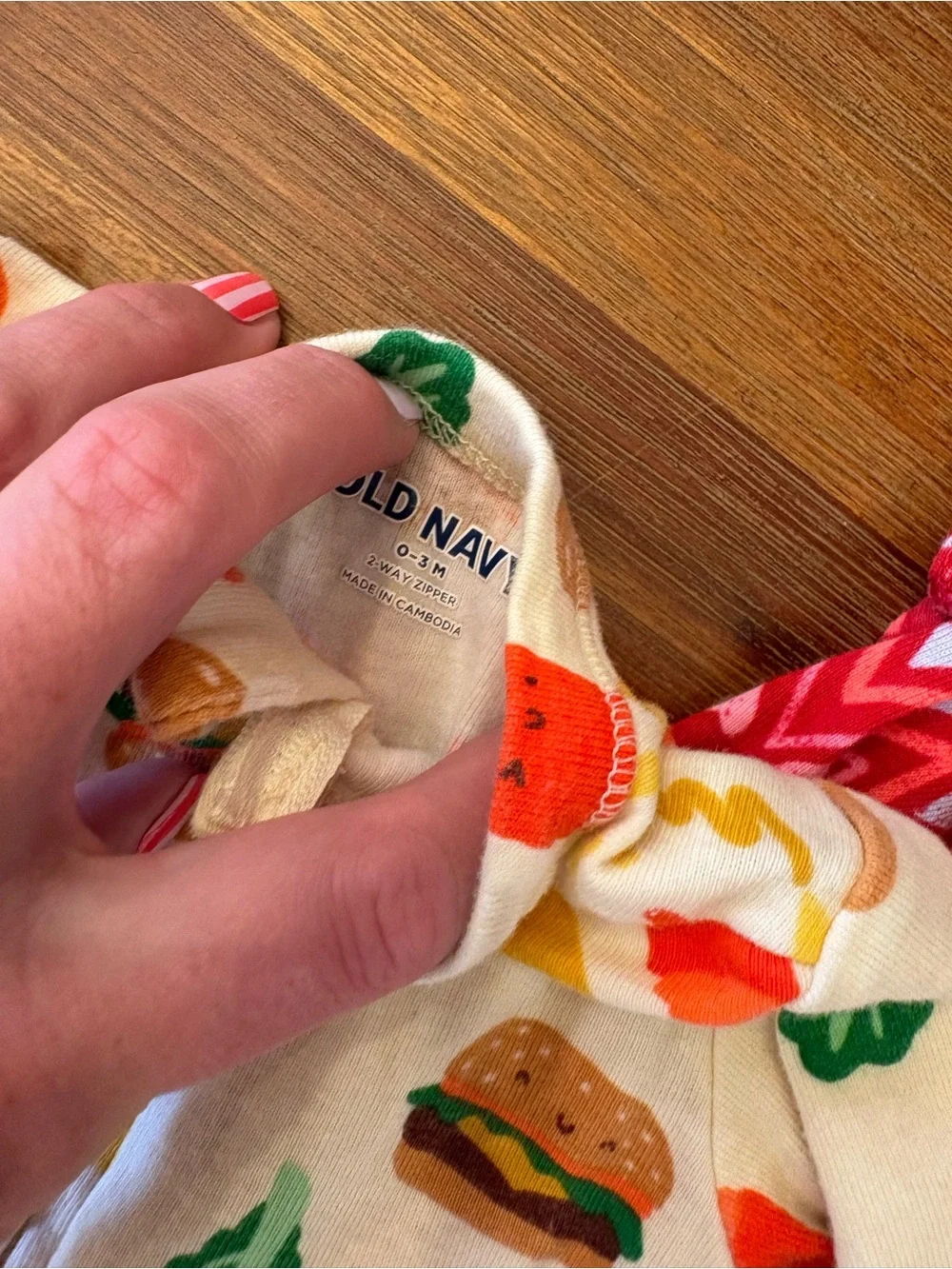 Old Navy 0-3 mo 2 way zip pajamas